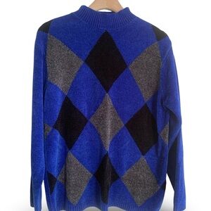 Karen Scott Knit Argyle Women's Sweater
